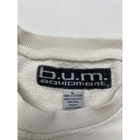 VINTAGE University BUM Equipment 1991 Crewneck Sweatshirt Women Large 90s - Picture 7 of 8